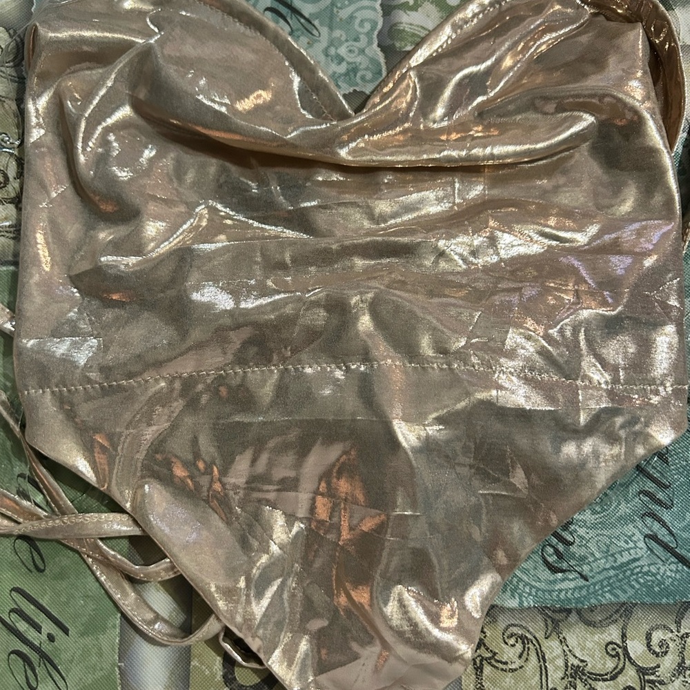 Elegant Metallic Women's Crop Top